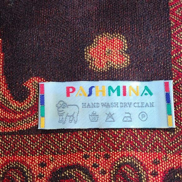 Pashmina in Paisley Fall Colors Brown Orange NEW! - Picture 2 of 8